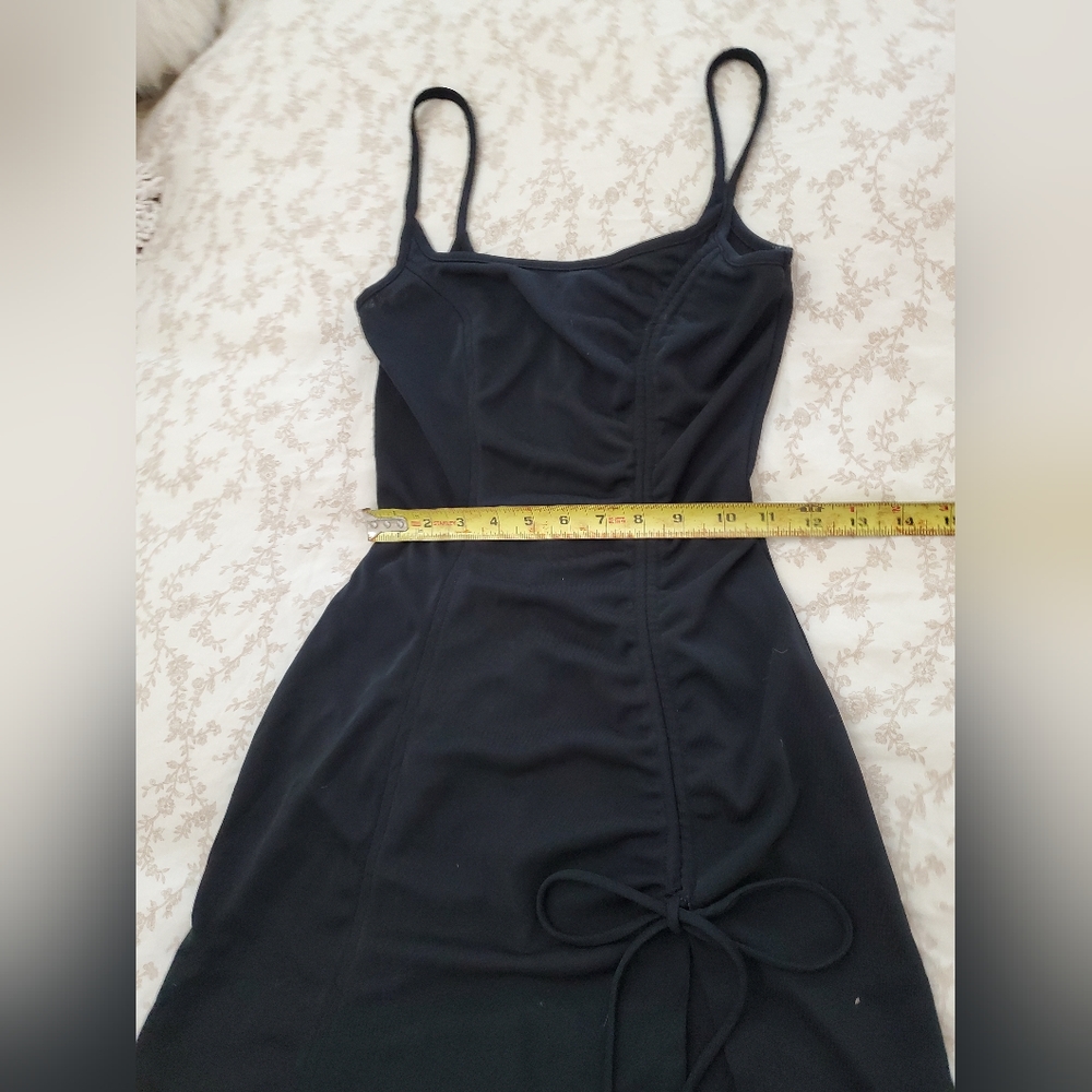 Y2k Lbd Drawstring Mini Dress S - Picture 7 of 7